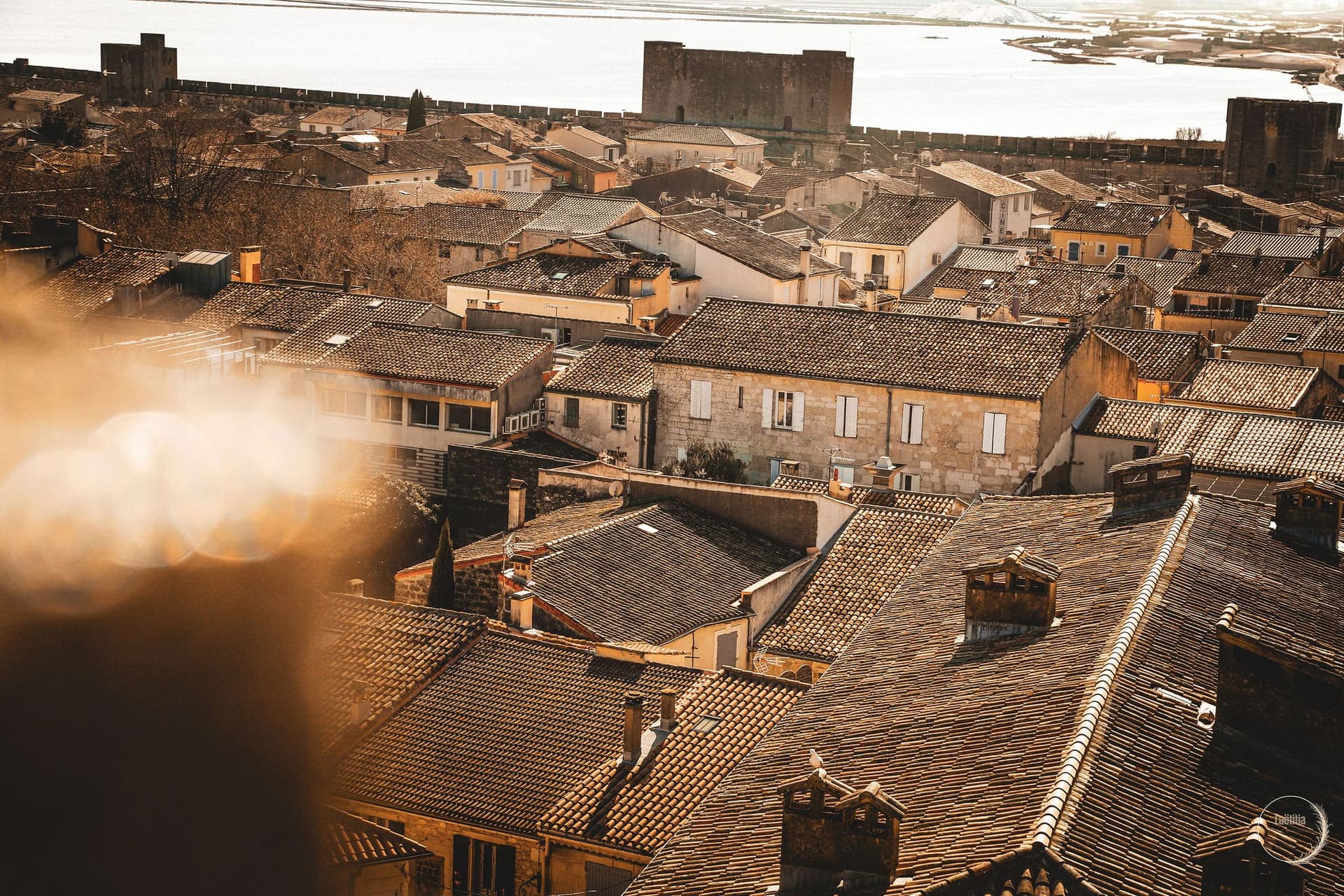 Vue des toitures de Salon-de-Provence prise du château
